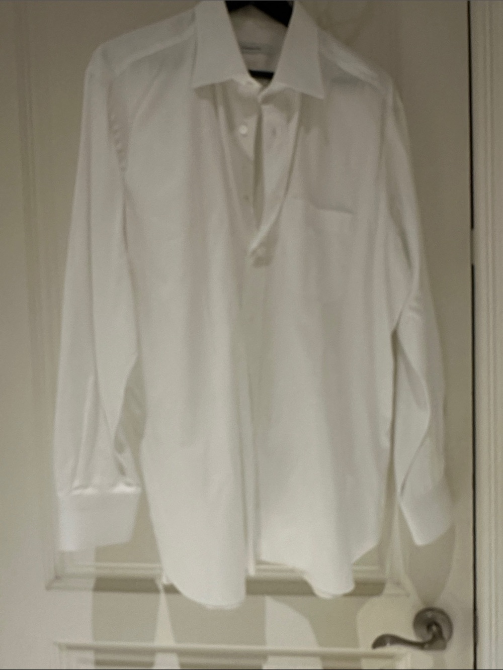Ermenegildo Zegna White Men's Dress Shirt - Long Sleeve